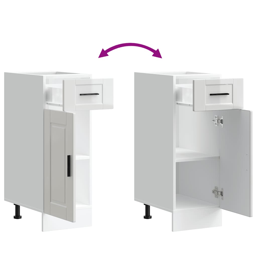 vidaXL Base da Cucina Porto Bianco Lucido in Legno Multistrato