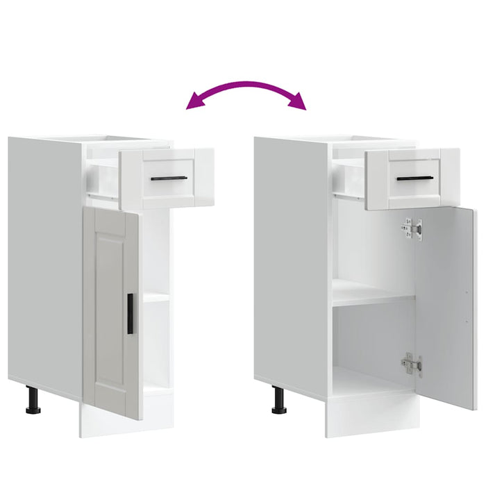 vidaXL Base da Cucina Porto Bianco Lucido in Legno Multistrato