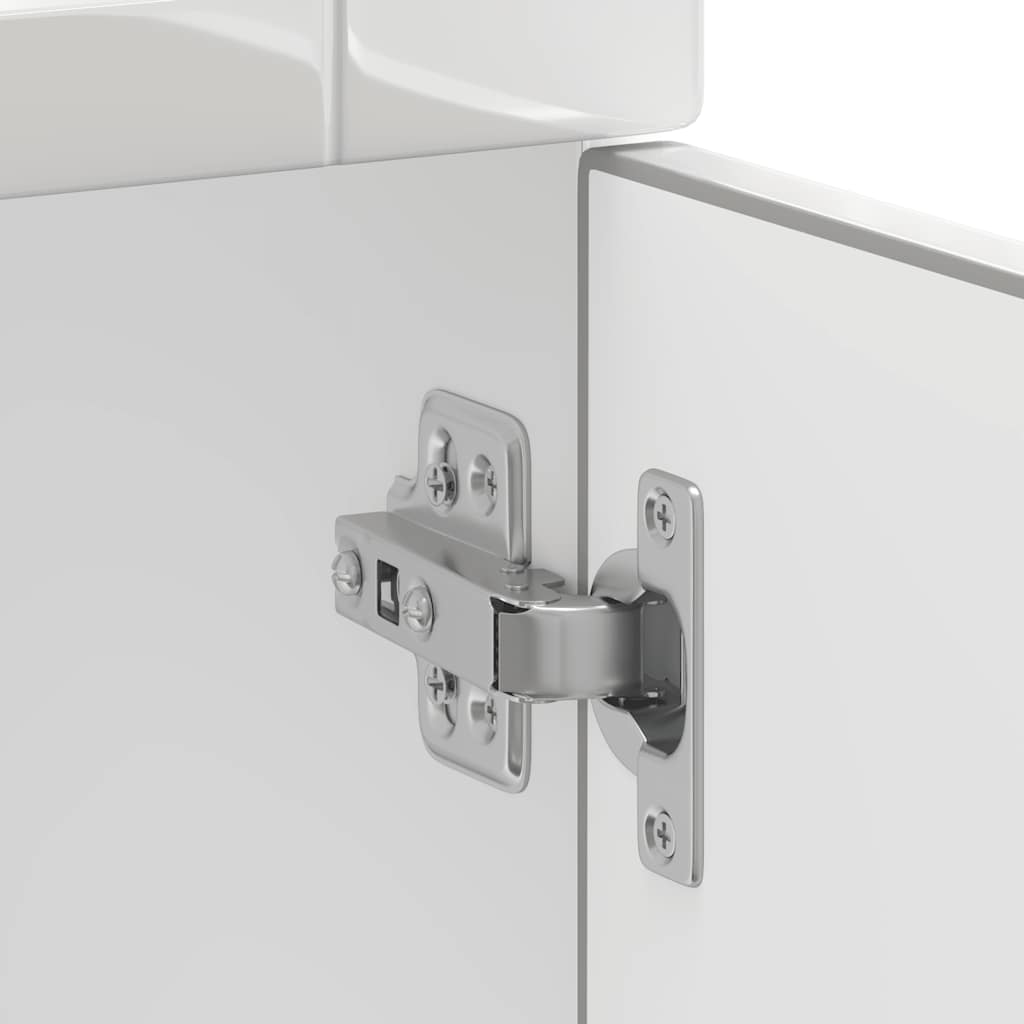 vidaXL Base da Cucina Porto Bianco Lucido in Legno Multistrato