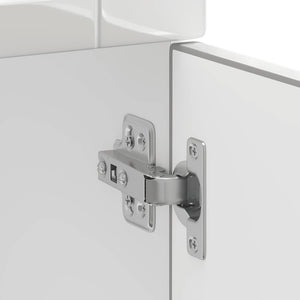 vidaXL Base da Cucina Porto Bianco Lucido in Legno Multistrato