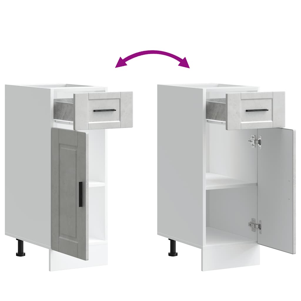 Base da Cucina-Mobile Base da Cucina Porto Grigio Cemento in Legno Multistrato 952349