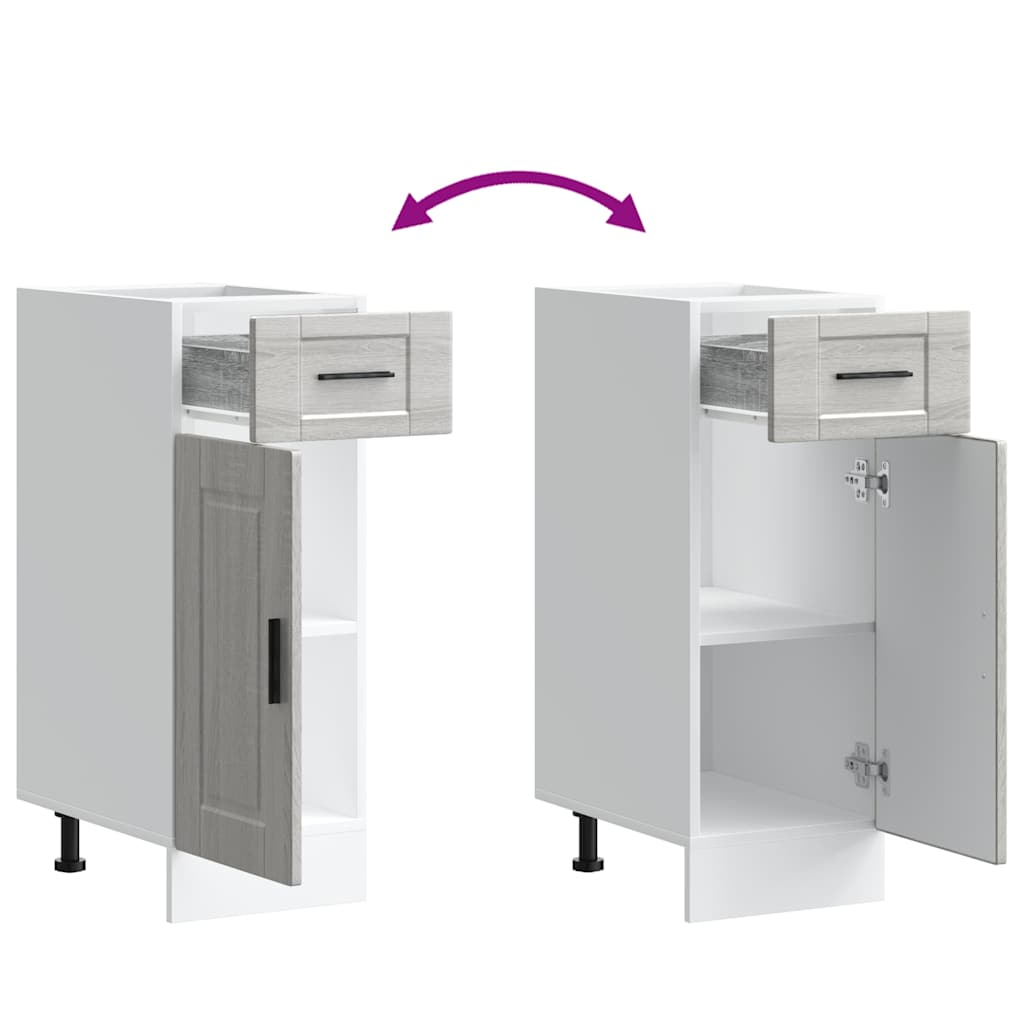 Base da Cucina-Mobile Base da Cucina Porto Grigio Sonoma in Legno Multistrato 268828