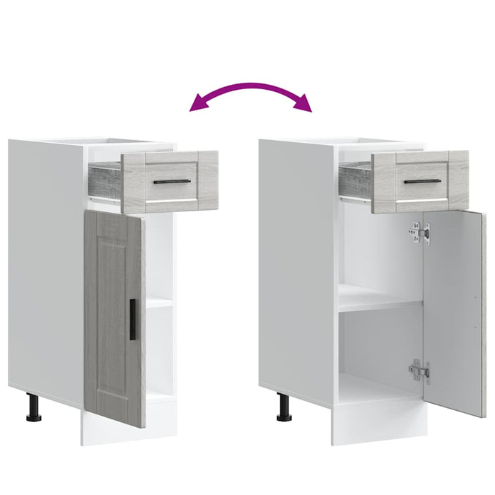 Base da Cucina-Mobile Base da Cucina Porto Grigio Sonoma in Legno Multistrato 268828