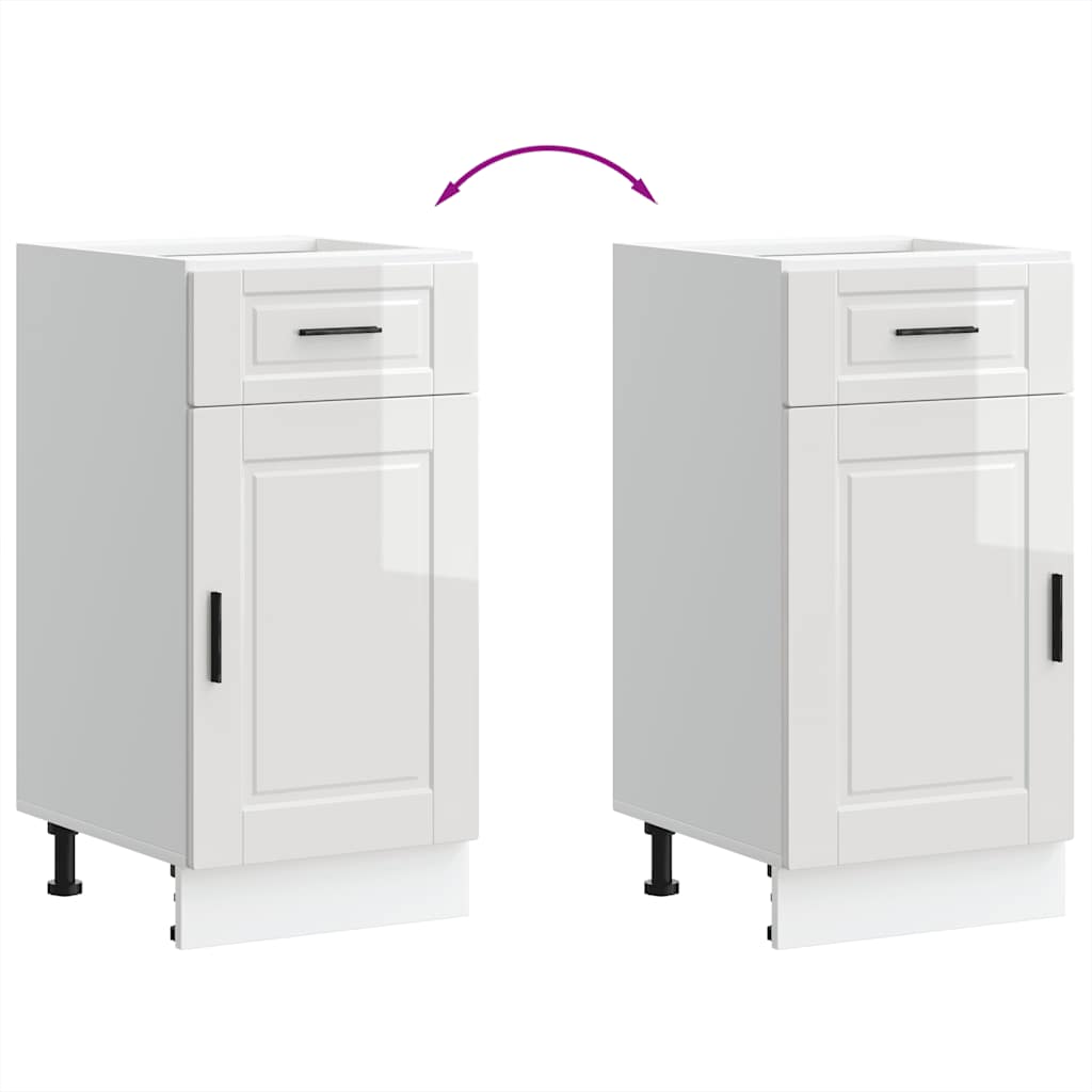 Base da Cucina-Mobile Base da Cucina Porto Bianco Lucido in Legno Multistrato 636929