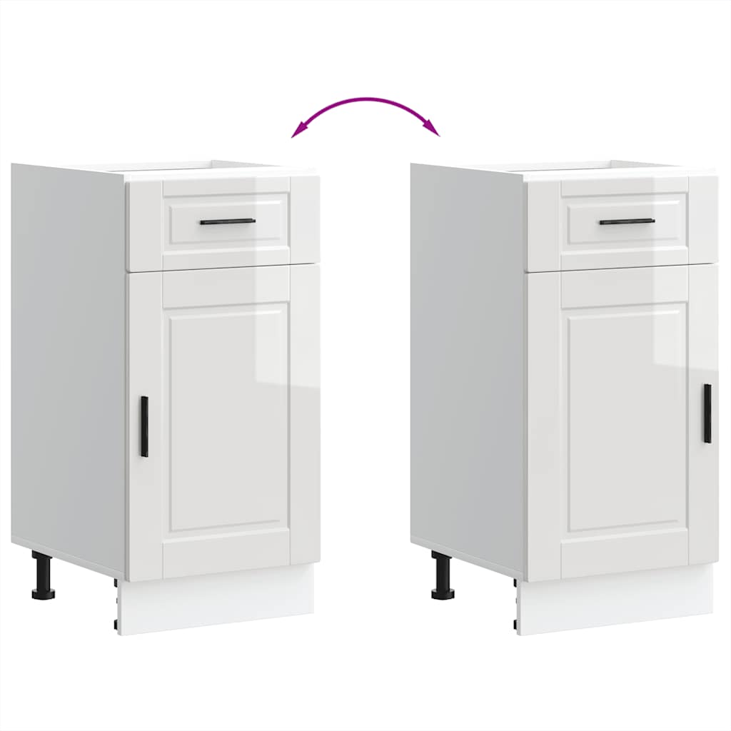 Base da Cucina Porto Bianco Lucido in Legno Multistrato 853949