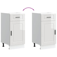 Base da Cucina Porto Bianco Lucido in Legno Multistrato 853949