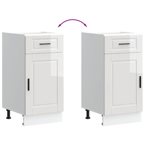 Base da Cucina Porto Bianco Lucido in Legno Multistrato 853949