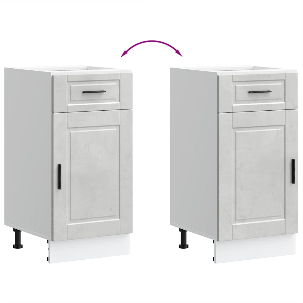 Base da Cucina Porto Grigio Cemento in Legno Multistrato 853951