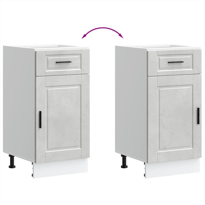 Base da Cucina Porto Grigio Cemento in Legno Multistrato 853951