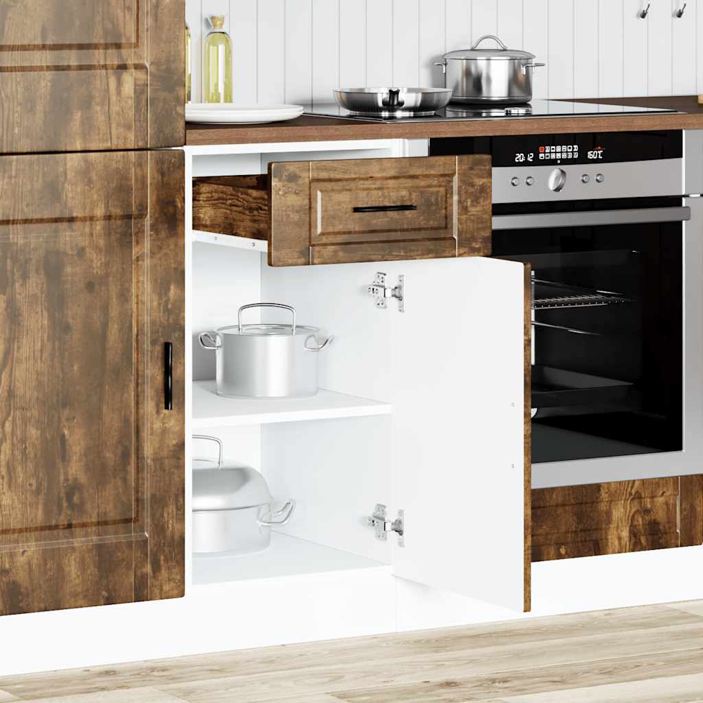 vidaXL Base da Cucina Porto Rovere Fumo in Legno Multistrato