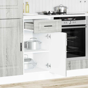 vidaXL Base da Cucina Porto Grigio Sonoma in Legno Multistrato