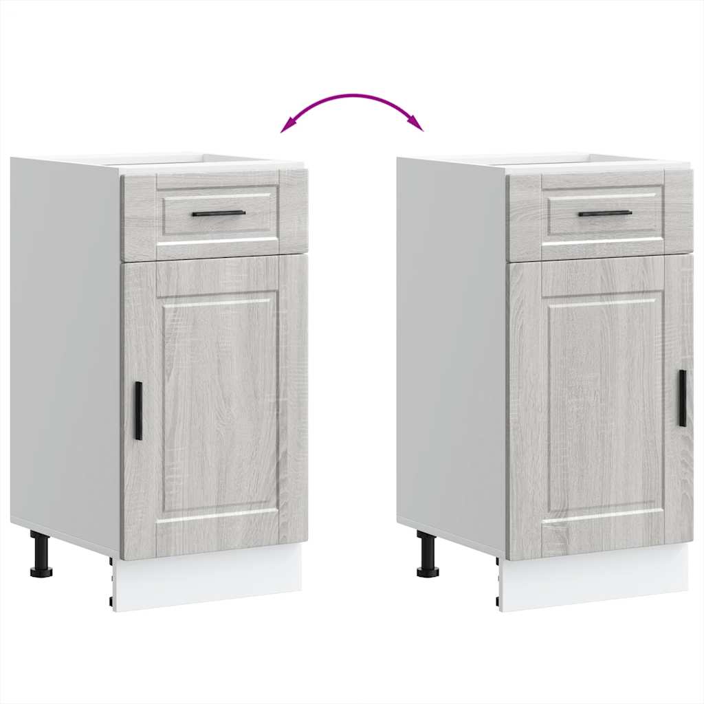 vidaXL Base da Cucina Porto Grigio Sonoma in Legno Multistrato