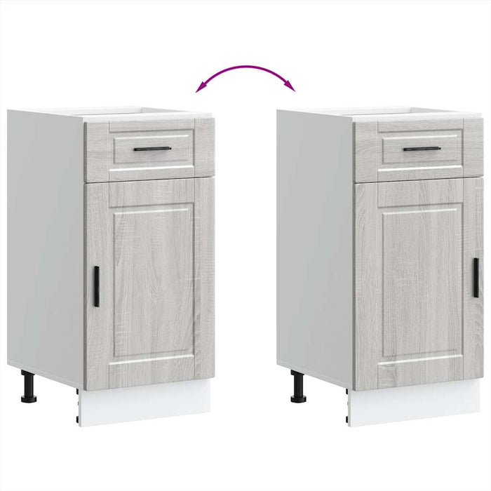 vidaXL Base da Cucina Porto Grigio Sonoma in Legno Multistrato