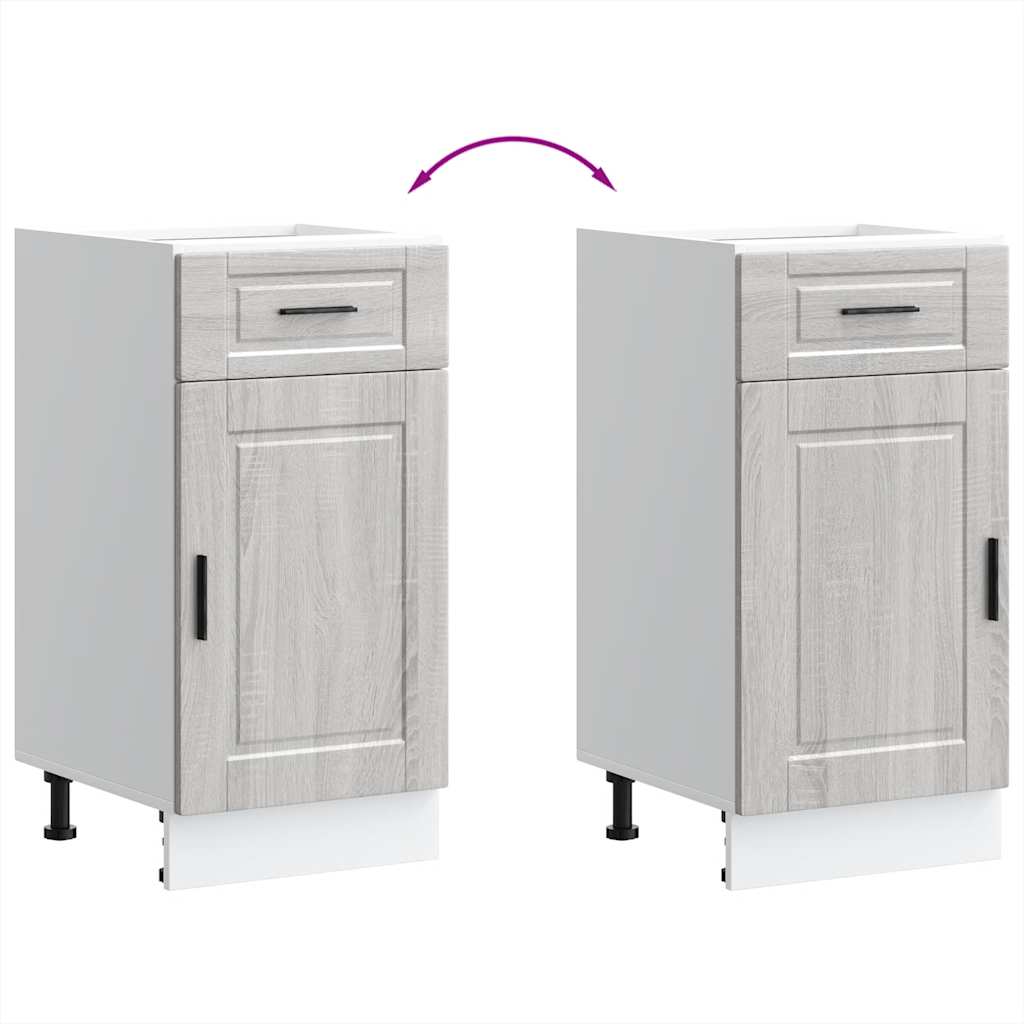 Base da Cucina Porto Grigio Sonoma in Legno Multistrato 853953