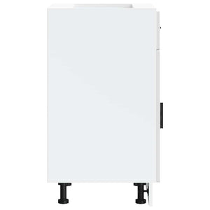 vidaXL Base da Cucina Porto Bianco Lucido in Legno Multistrato