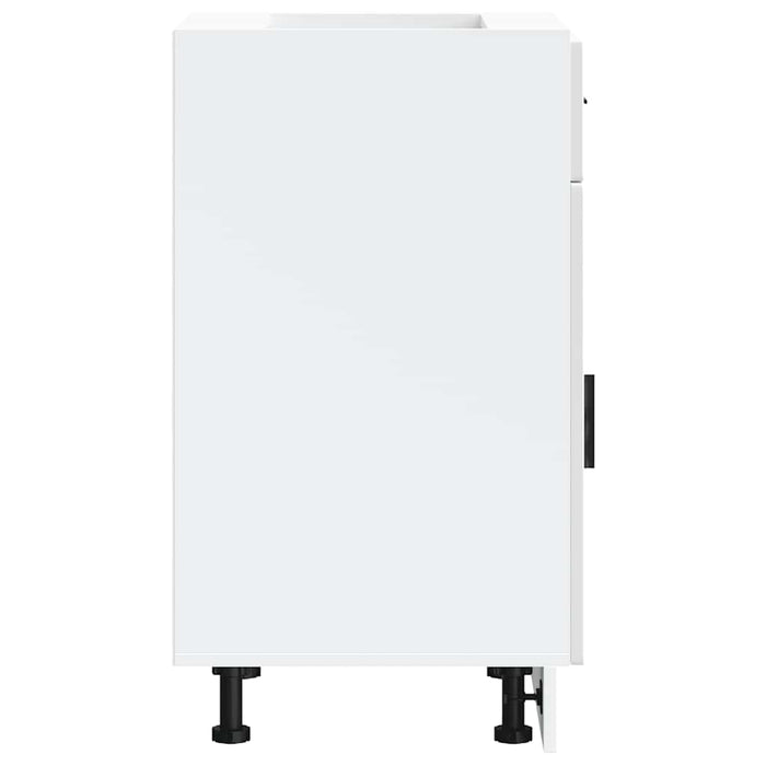 vidaXL Base da Cucina Porto Bianco Lucido in Legno Multistrato