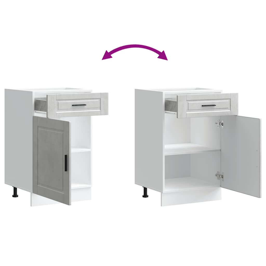 Base da Cucina Porto Grigio Cemento in Legno Multistrato 853961