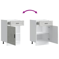 Base da Cucina Porto Grigio Cemento in Legno Multistrato