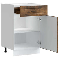 Base da Cucina Porto Rovere Fumo in Legno Multistrato