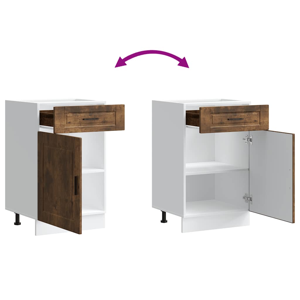 Base da Cucina Porto Rovere Fumo in Legno Multistrato 853962