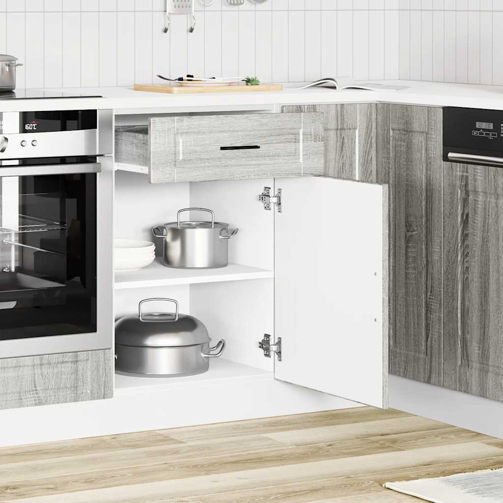 Base da Cucina-Mobile Base da Cucina Porto Grigio Sonoma in Legno Multistrato 682693