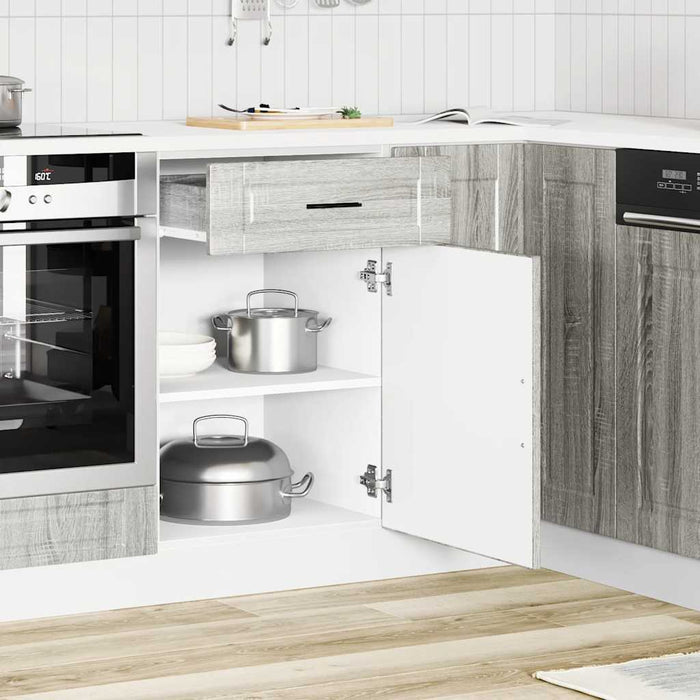 Base da Cucina Porto Grigio Sonoma in Legno Multistrato