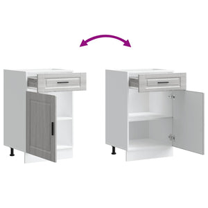 Base da Cucina-Mobile Base da Cucina Porto Grigio Sonoma in Legno Multistrato 682693