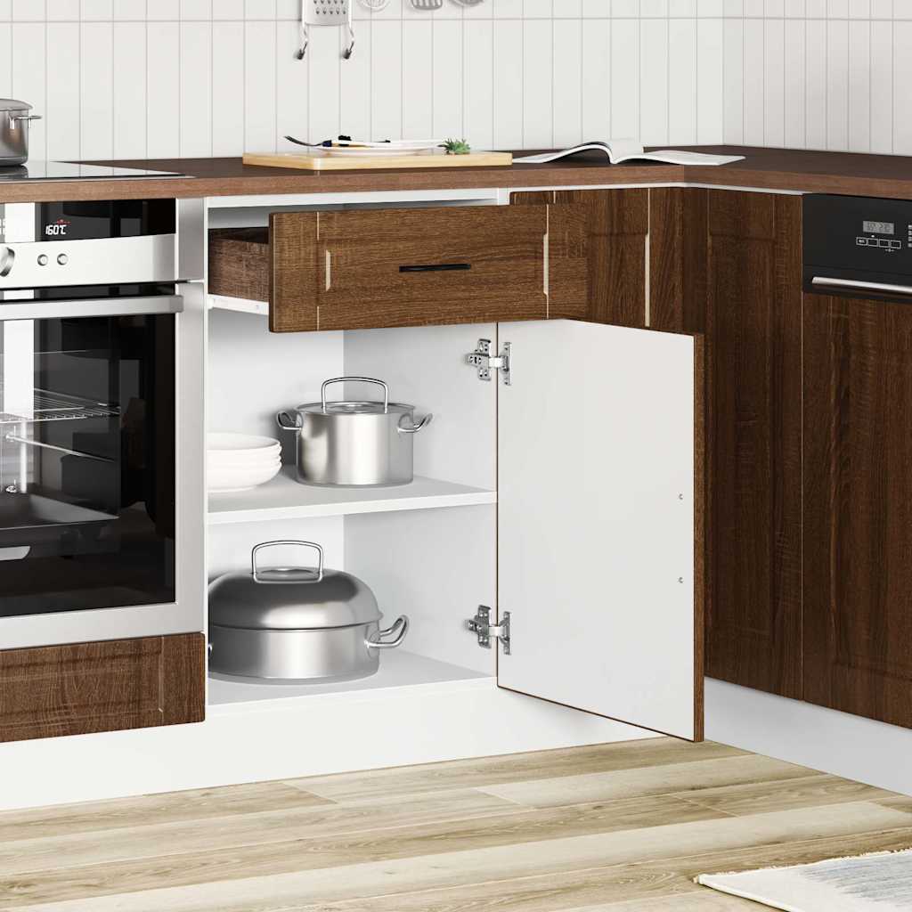 vidaXL Base da Cucina Porto Rovere Marrone in Legno Multistrato