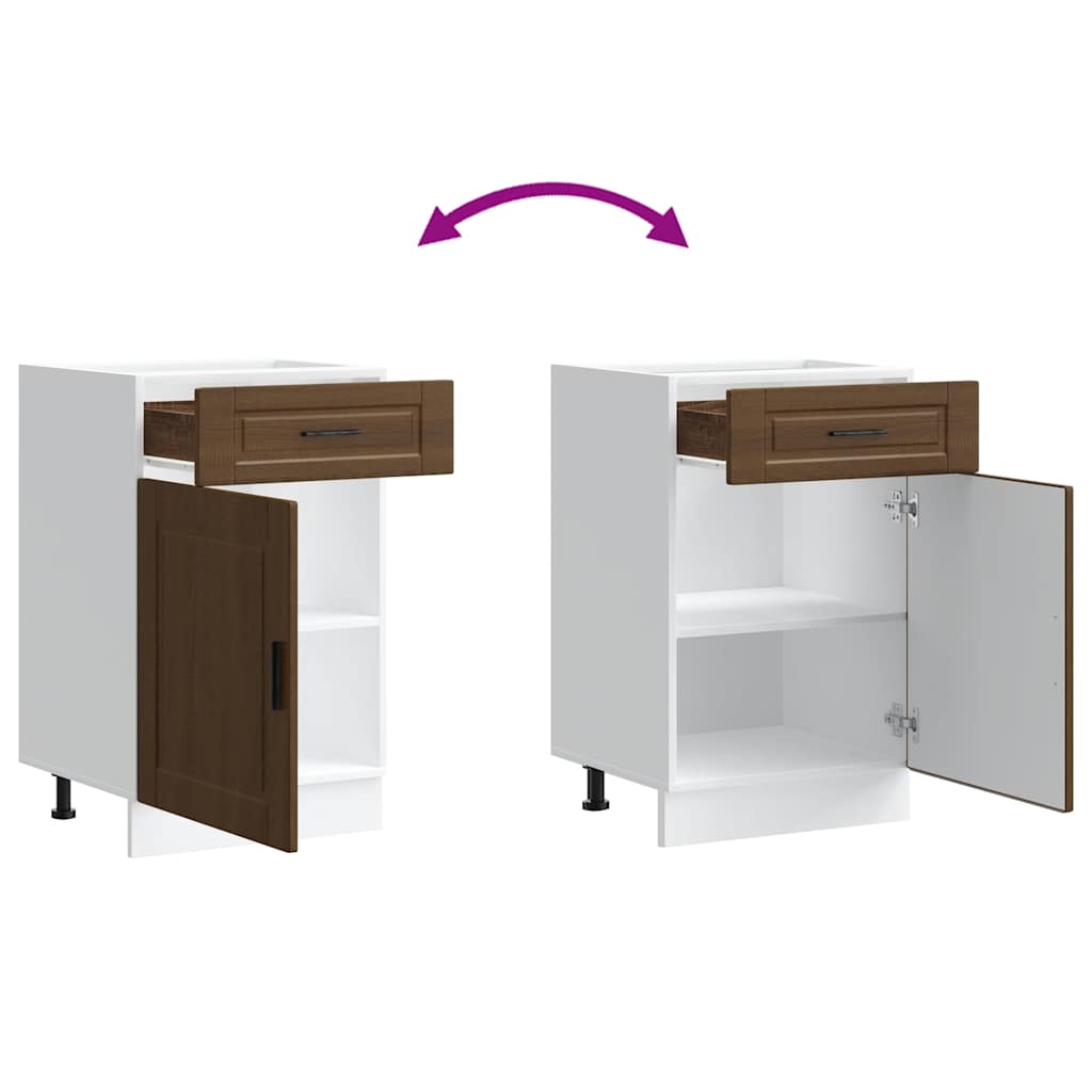 vidaXL Base da Cucina Porto Rovere Marrone in Legno Multistrato