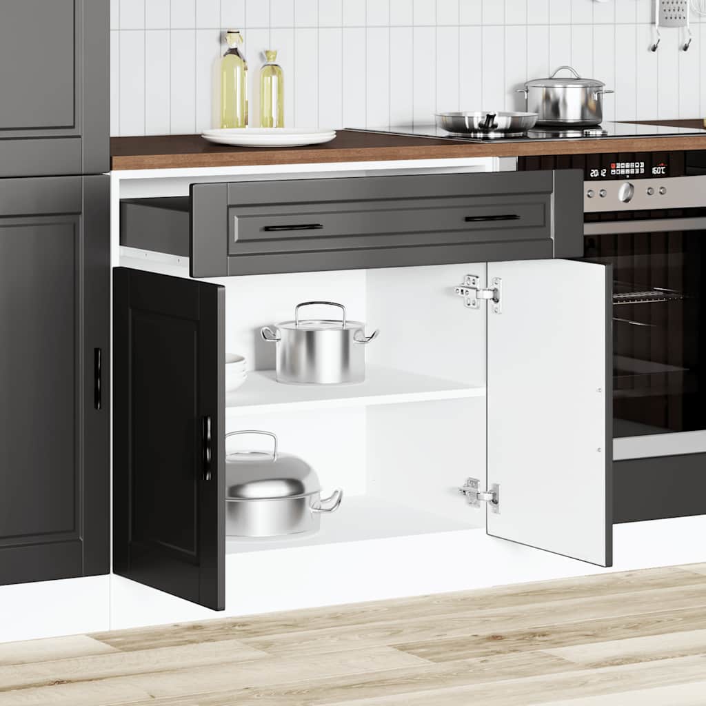 vidaXL Base da Cucina Porto Nero in Legno Multistrato