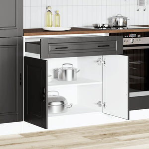 vidaXL Base da Cucina Porto Nero in Legno Multistrato