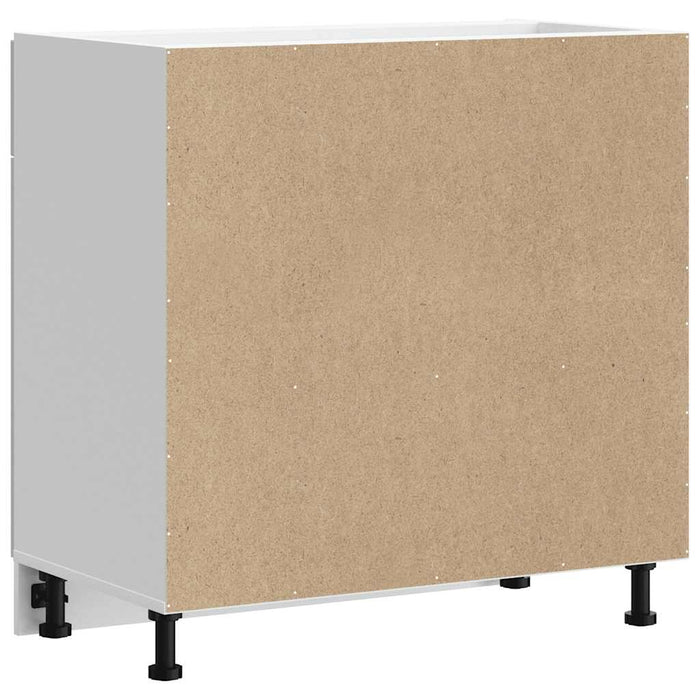 vidaXL Base da Cucina Porto Bianco Lucido in Legno Multistrato