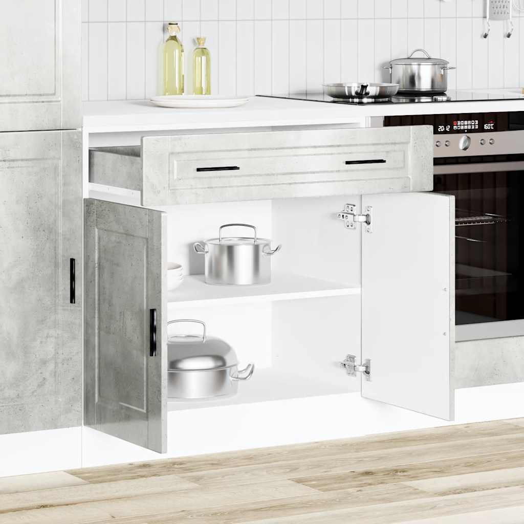 Base da Cucina-Mobile Base da Cucina Porto Grigio Cemento in Legno Multistrato 769411