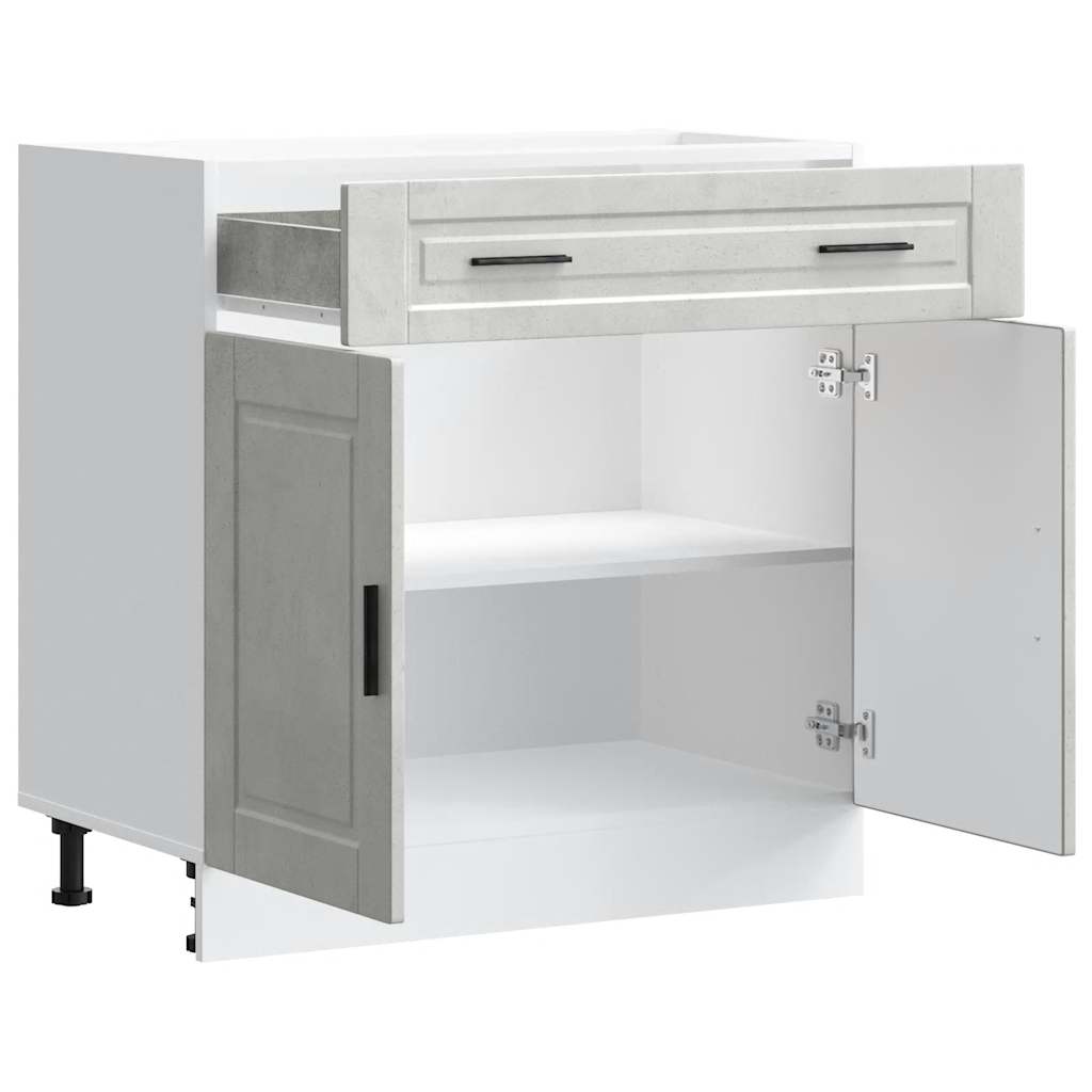 Base da Cucina-Mobile Base da Cucina Porto Grigio Cemento in Legno Multistrato 769411