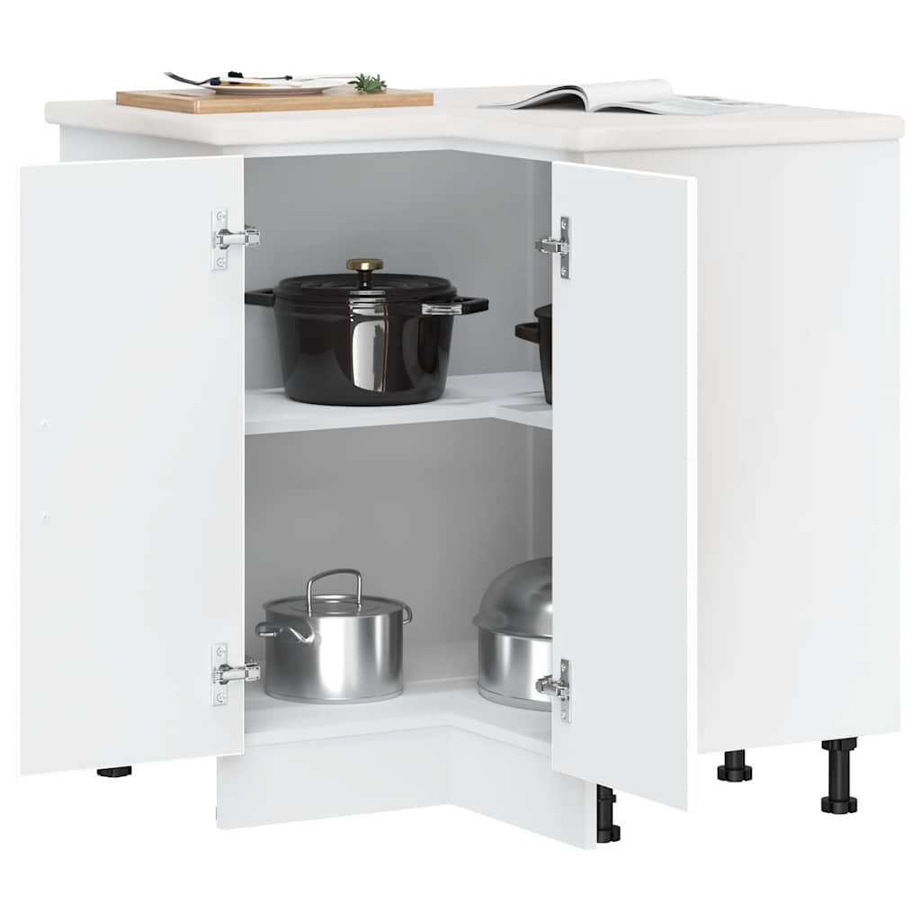 Base ad Angolo Cucina Porto Bianco in Legno Multistrato 853987