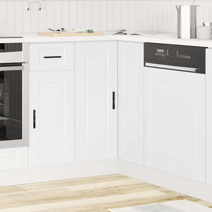 Base ad Angolo Cucina-Mobile Angolare da Cucina Porto Bianco in Legno Multistrato