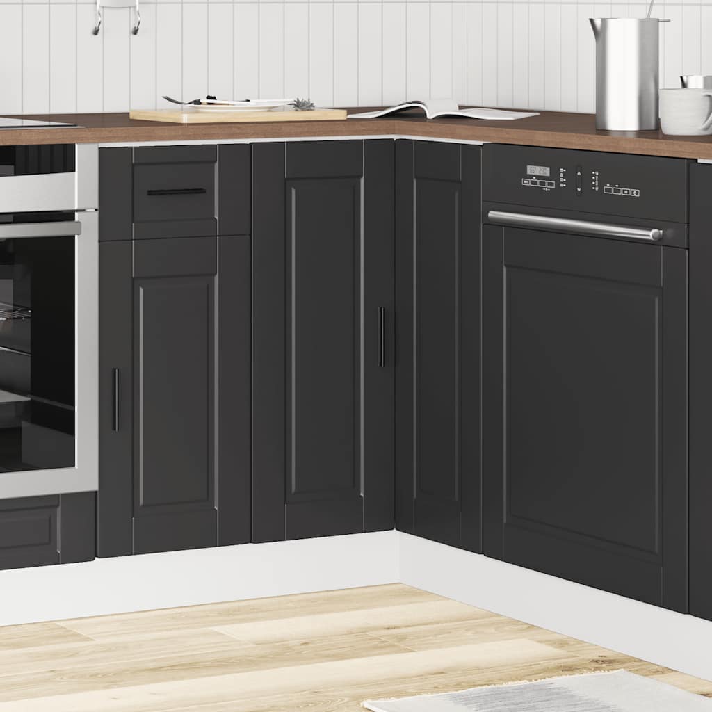 Base ad Angolo Cucina Porto Nero in Legno Multistrato 853988