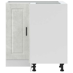 vidaXL Base ad Angolo Cucina Porto Grigio Cemento in Legno Multistrato