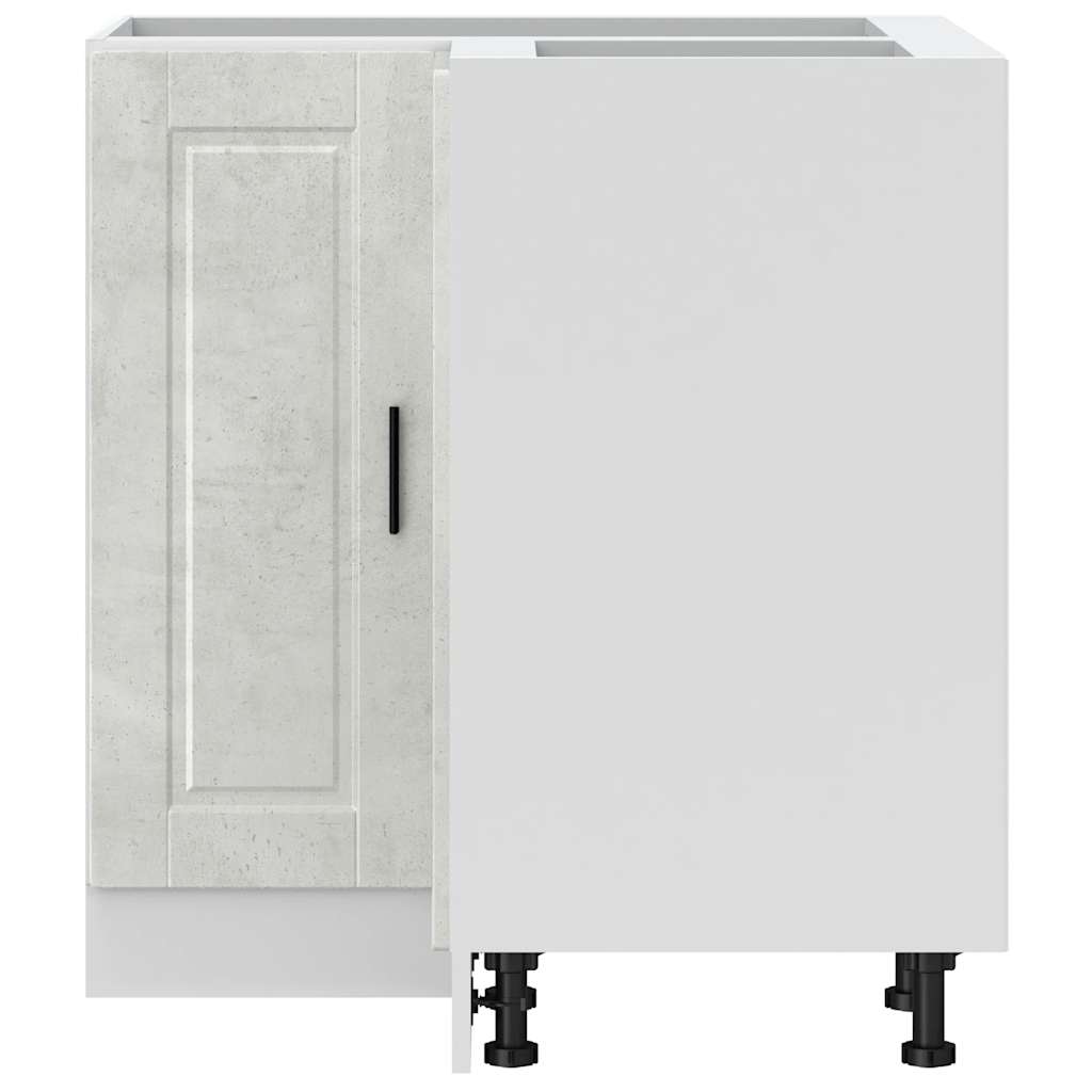 Base ad Angolo Cucina-Mobile Angolare da Cucina Porto Grigio Cemento in Legno Multistrato