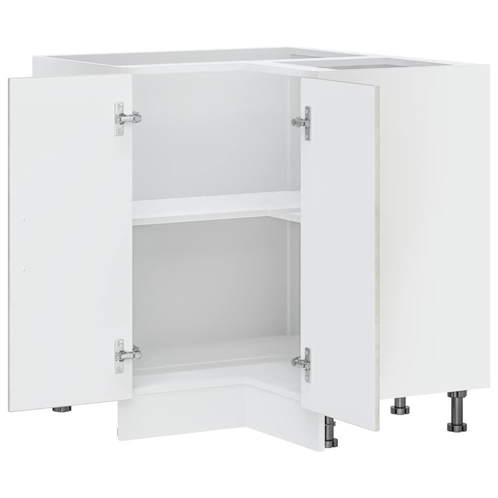 Base ad Angolo Cucina-Mobile Angolare da Cucina Porto Grigio Cemento in Legno Multistrato