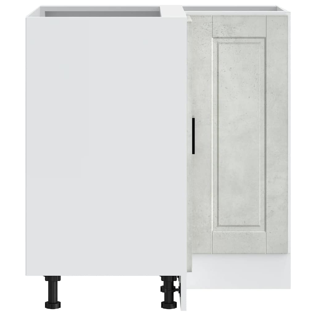 vidaXL Base ad Angolo Cucina Porto Grigio Cemento in Legno Multistrato