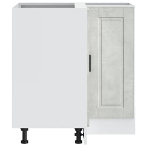 vidaXL Base ad Angolo Cucina Porto Grigio Cemento in Legno Multistrato