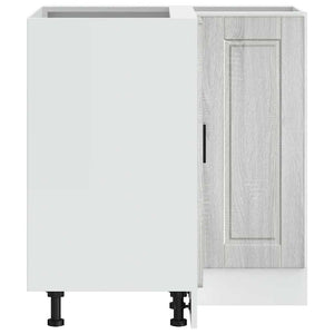 Base ad Angolo Cucina-Mobile Angolare da Cucina Porto Grigio Sonoma in Legno Multistrato