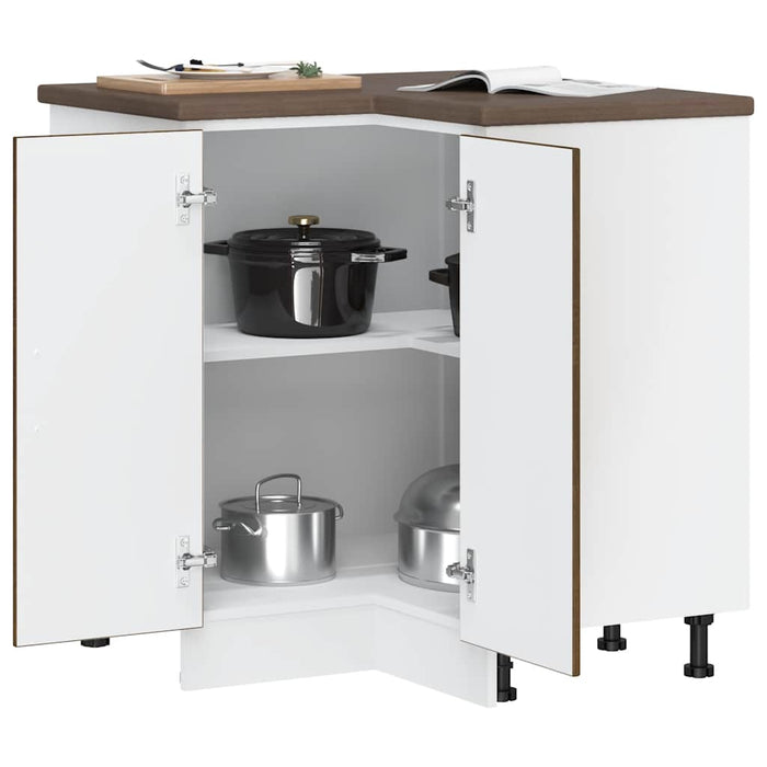 Base ad Angolo Cucina Porto Rovere Marrone in Legno Multistrato