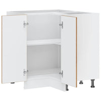 Base ad Angolo Cucina-Mobile Angolare da Cucina Porto Legno Antico in Legno Multistrato