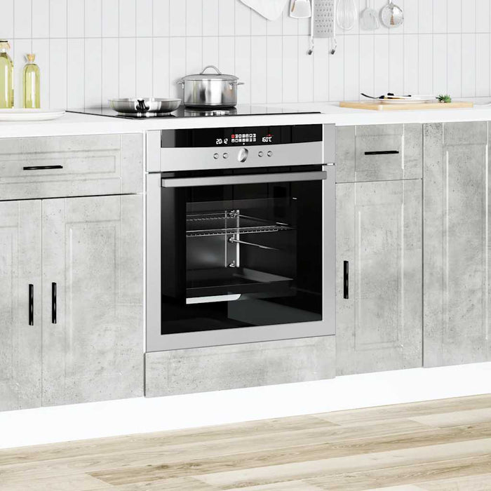 Armadio per Forno Porto Grigio Cemento in Legno Multistrato 854001