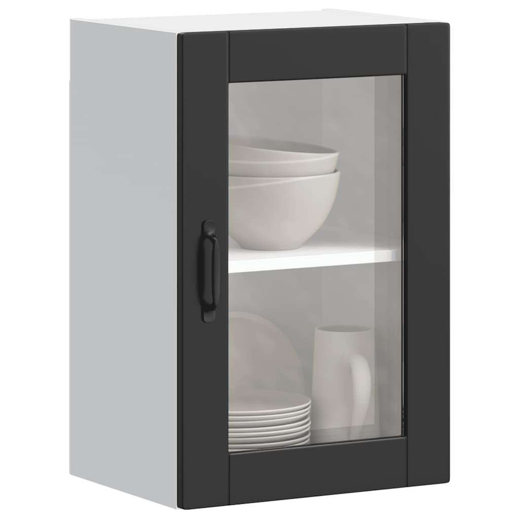 Pensile da Cucina con Porta in Vetro Porto Nero 854008
