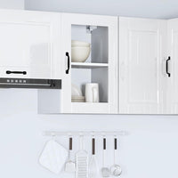 Pensile da Cucina con Porta in Vetro Porto Bianco Lucido 854009