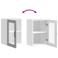 Pensile da Cucina con Porta in Vetro Porto Grigio Sonoma 854013