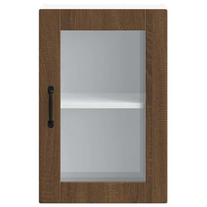 Pensile da Cucina con Porta in Vetro Porto Rovere Marrone 854014